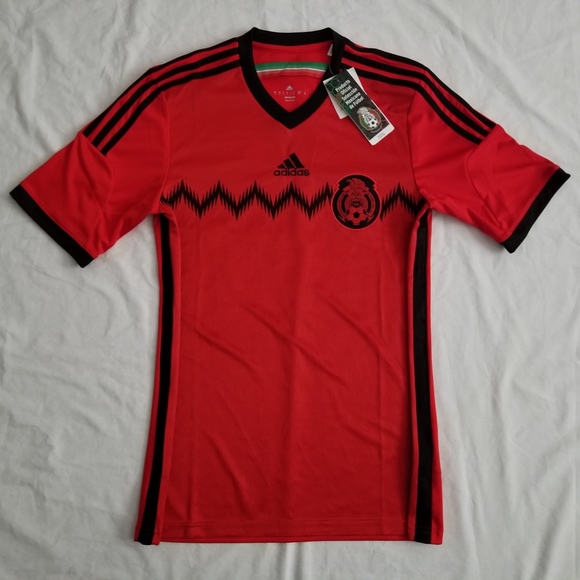 red adidas soccer jersey